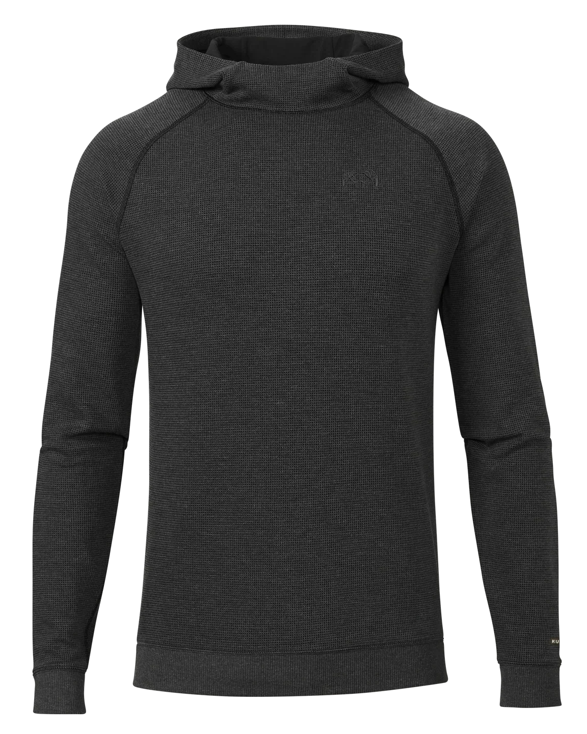 Canyon Waffle Hoodie | Black Heather