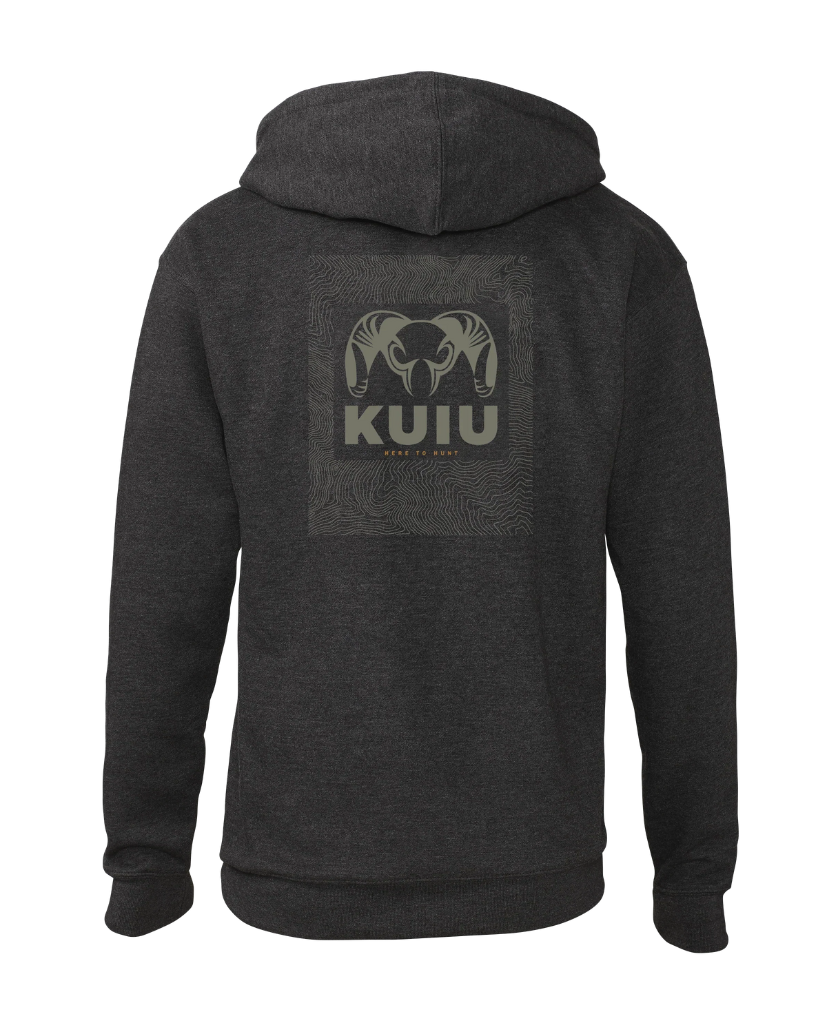 KUIU Topo Back Logo Hoodie | Charcoal