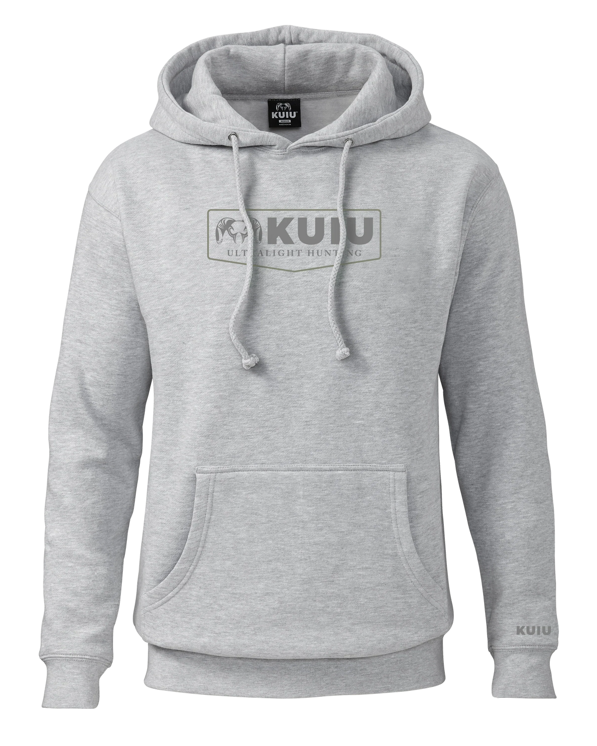 KUIU Shield Logo Hoodie | Heather Grey