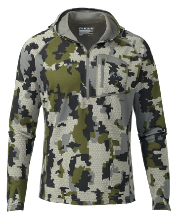PRO Merino 200 Zip-T Hoodie | Verde
