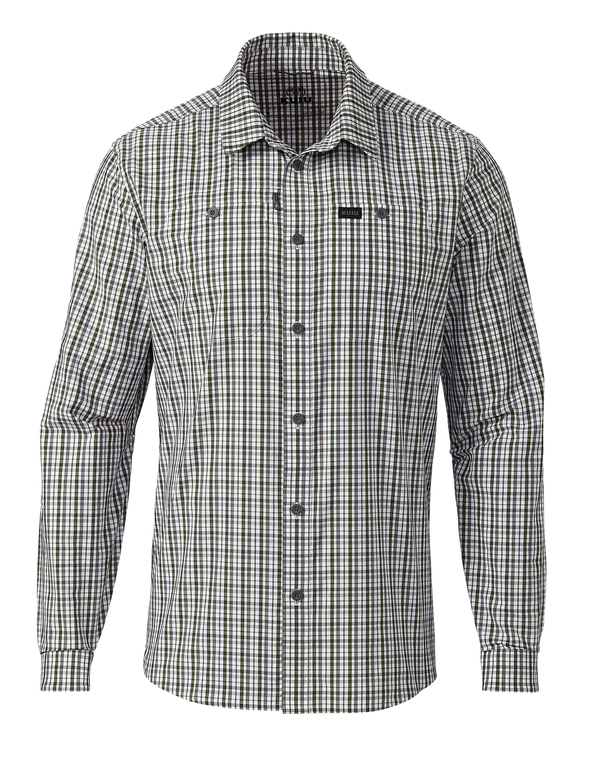 Borrego LS Shirt | Mini Cross Check Verde Plaid