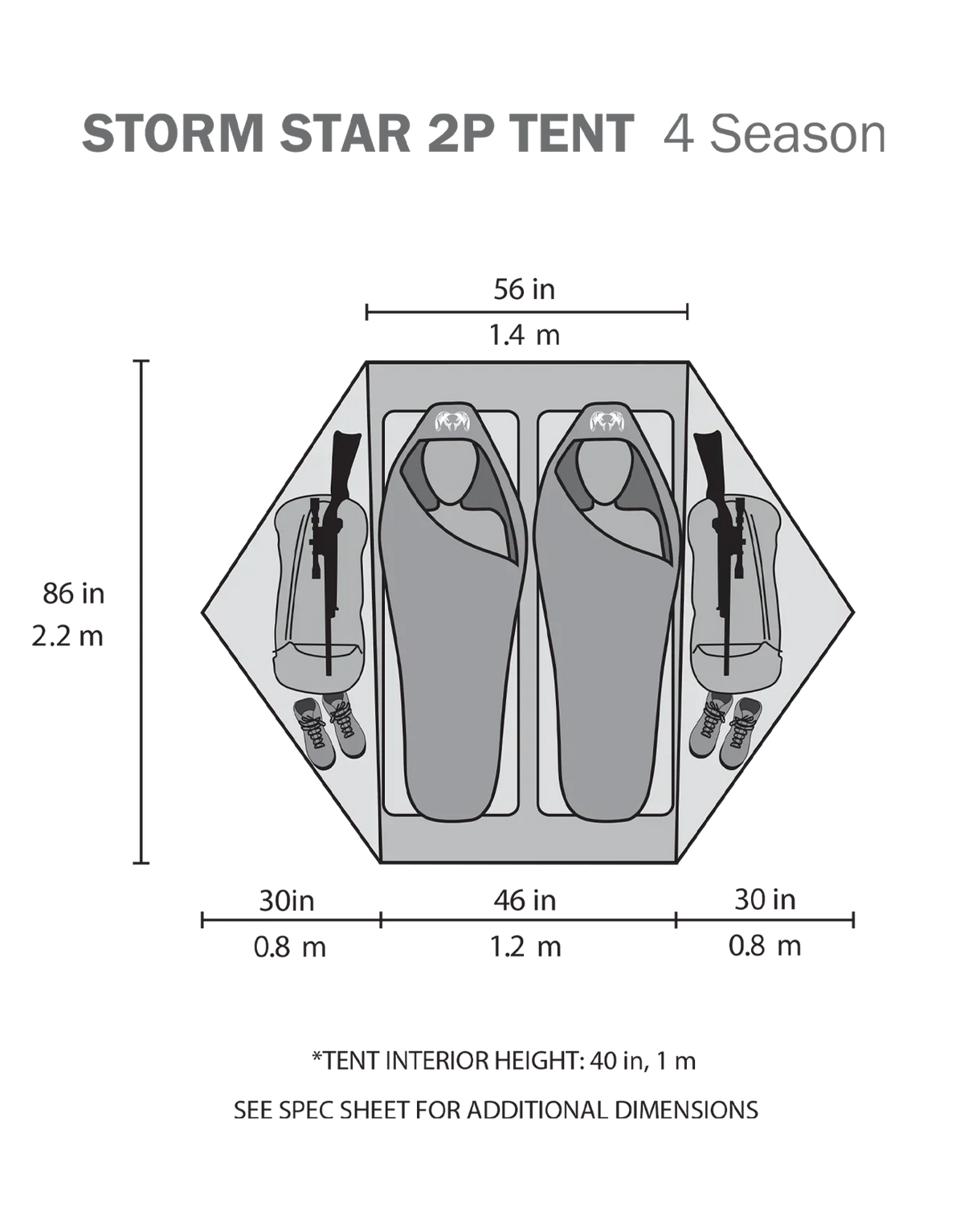 Storm Star 2 Person Tent Set | Major Brown