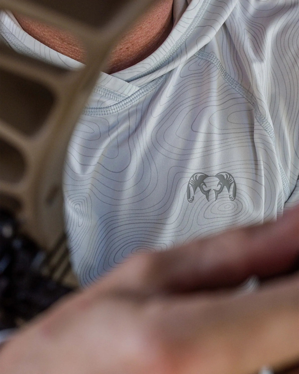 Gila LS Hoodie Topo | Glacier Topo Print