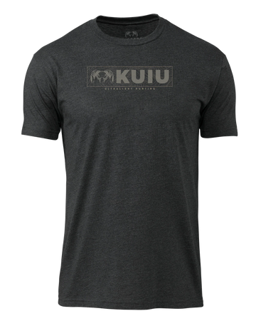 KUIU Topo Block Logo T-Shirt | Charcoal