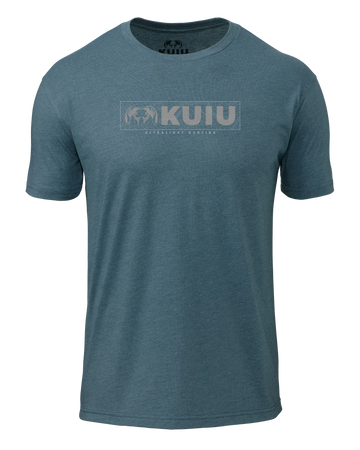 KUIU Topo Block Logo T-Shirt | Indigo