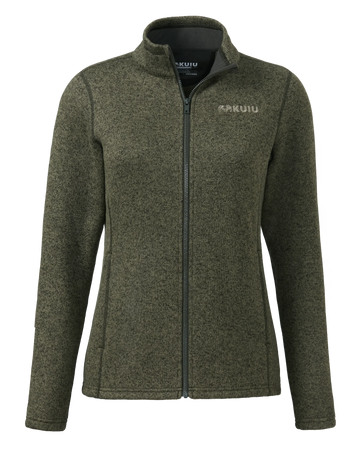 Outlet Women's Base Camp Full Zip Sweater | Olive Heather