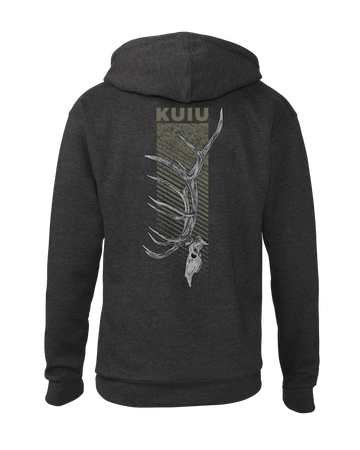 KUIU Elk Skull Hoodie | Charcoal