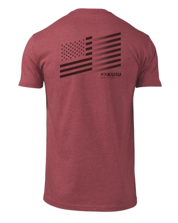 KUIU Solid Flag Fade T-Shirt | Cardinal