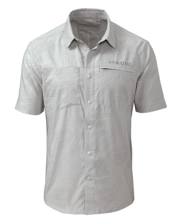 Mesa Vented SS Snap Shirt Topo | Fog Topo Print