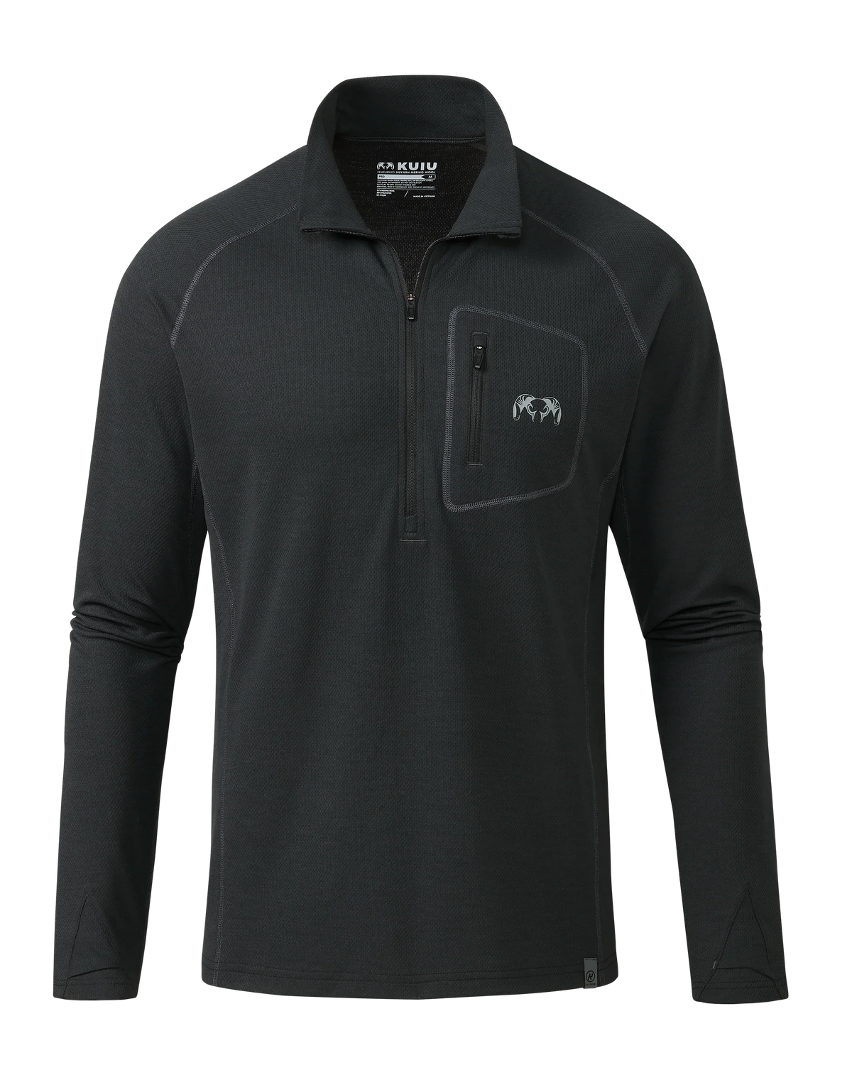 PRO Merino 200 Zip-T | Black